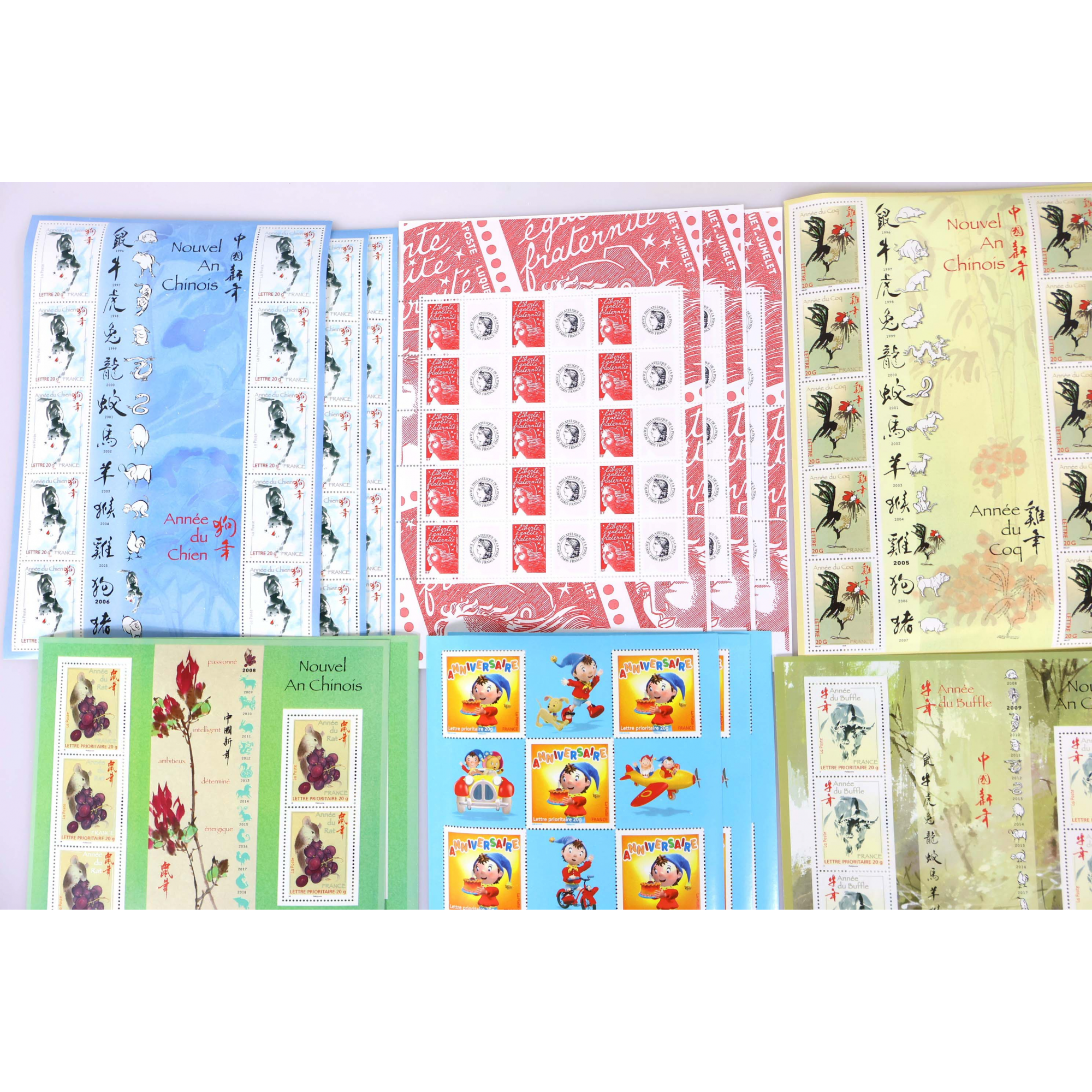 LOT DE TIMBRES À VALIDITÉ PERMANENTE POUR AFFRANCHIR 250 LETTRES FRANCE 20G