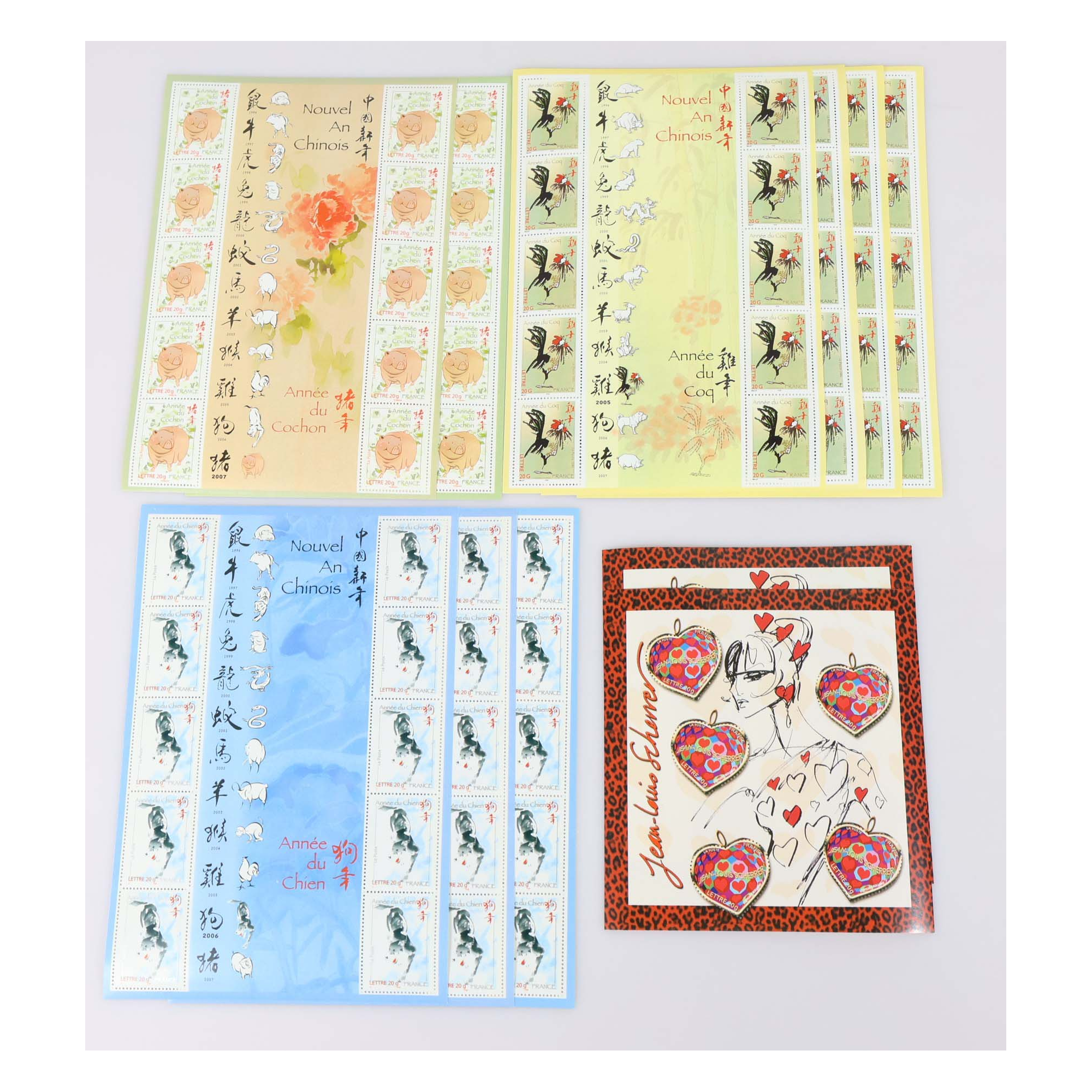 LOT TIMBRES À VALIDITÉ PERMANENTE FRANCE POUR AFFRANCHIR 100 LETTRES 20G