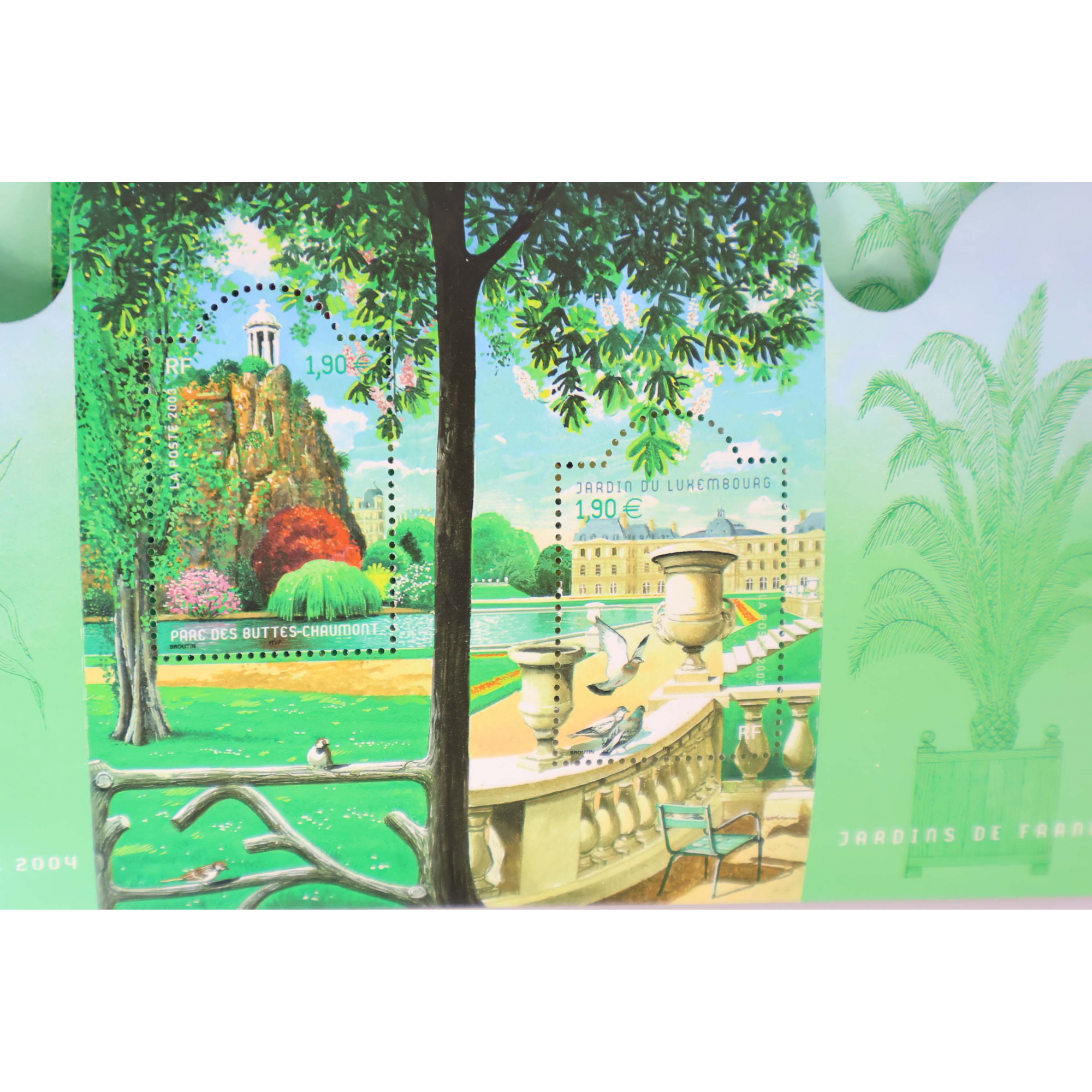 LOT 20 BLOCS N° 62 JARDINS FRANCE 2003 TIMBRES NEUFS** 1.90€ X 2 FACIALE 76€