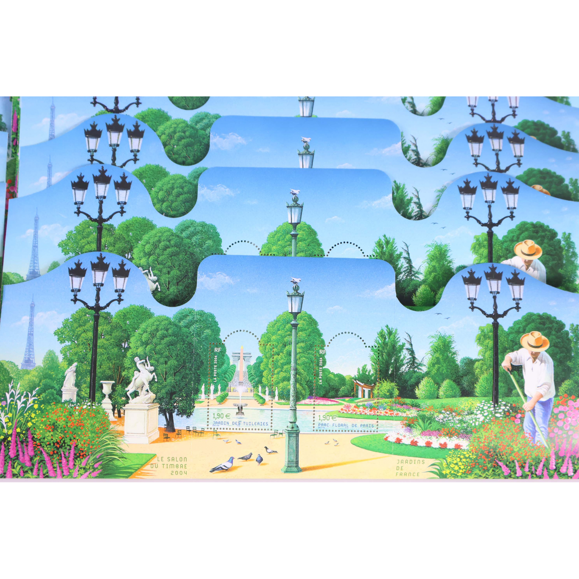 LOT 20 BLOCS N° 70 JARDINS FRANCE 2004 TIMBRES NEUFS** 1.90€ X 2 FACIALE 76€