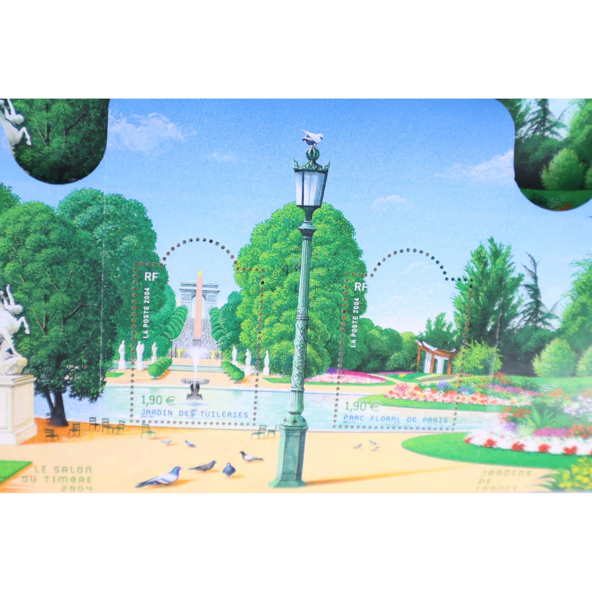 LOT 20 BLOCS N° 70 JARDINS FRANCE 2004 TIMBRES NEUFS** 1.90€ X 2 FACIALE 76€