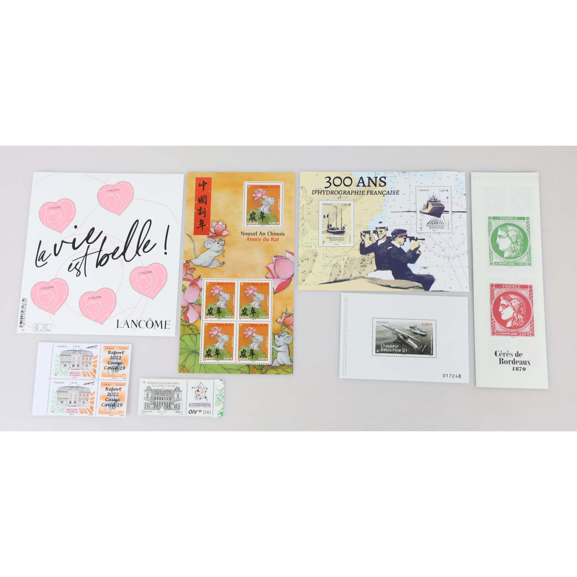 LOT TIMBRES/BLOCS/CARNET EN EUROS ANNÉES 2020 À 2024 NEUFS** FACIALE 39.64€