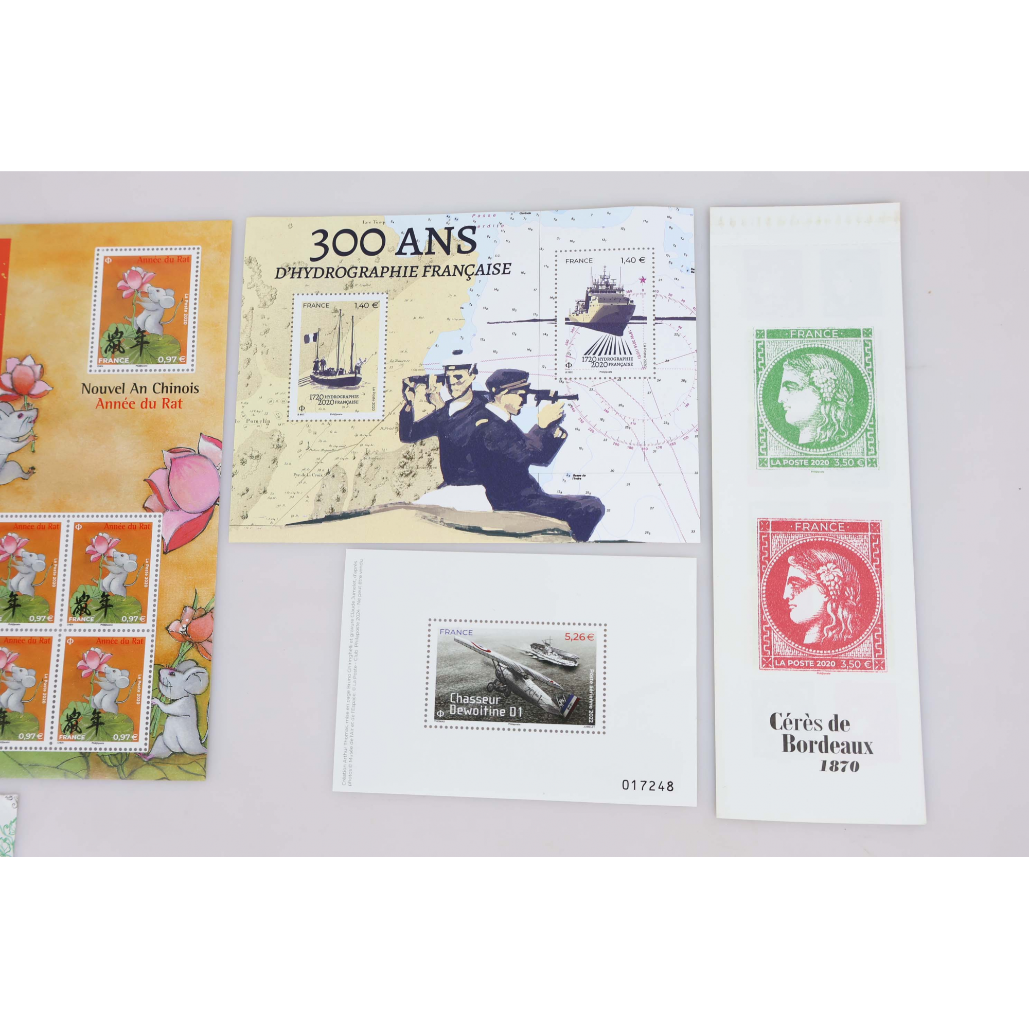 LOT TIMBRES/BLOCS/CARNET EN EUROS ANNÉES 2020 À 2024 NEUFS** FACIALE 39.64€
