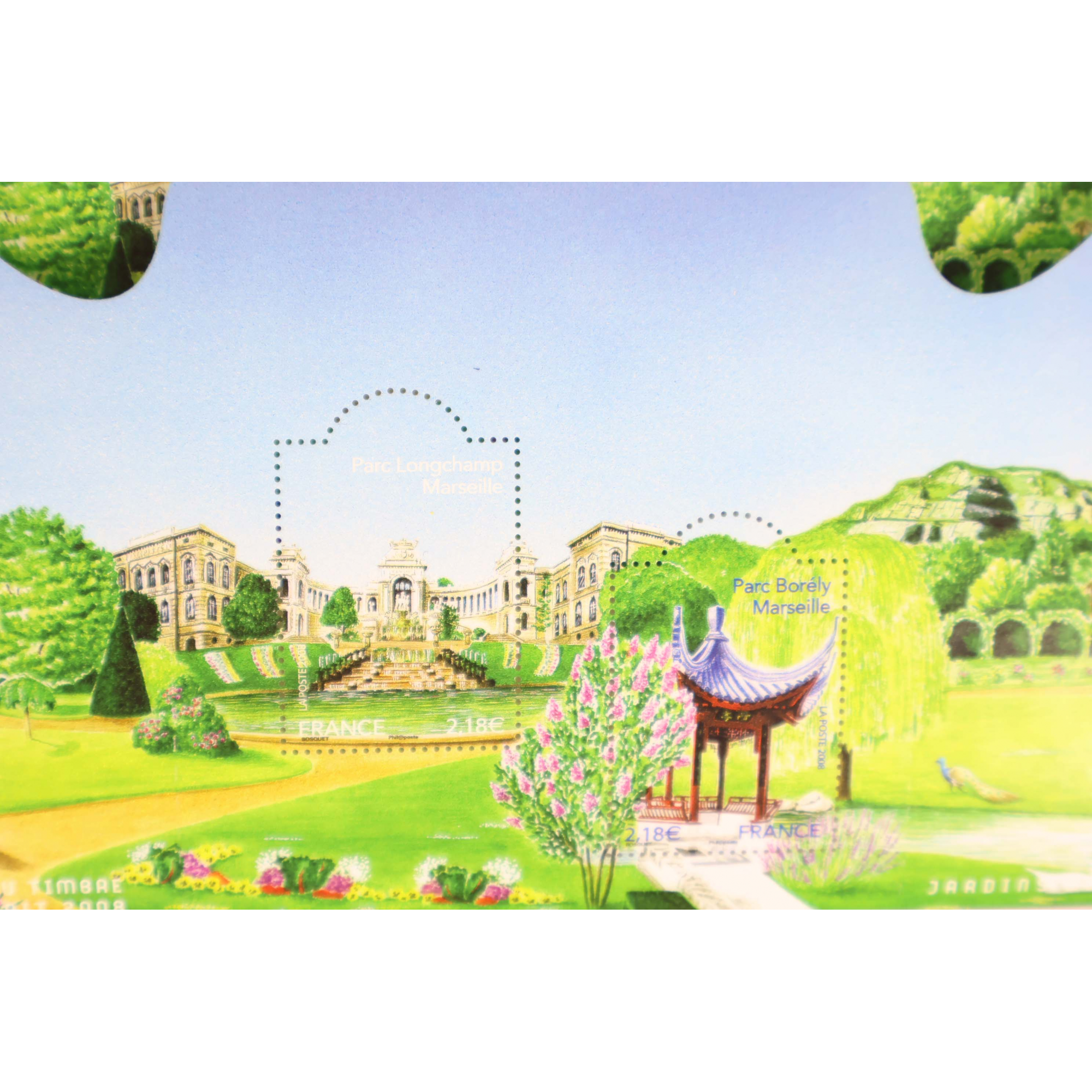 LOT 20 BLOCS N° 118 JARDINS FRANCE 2008 TIMBRES NEUFS** 2.18€ X 2 FACIALE 87.20€