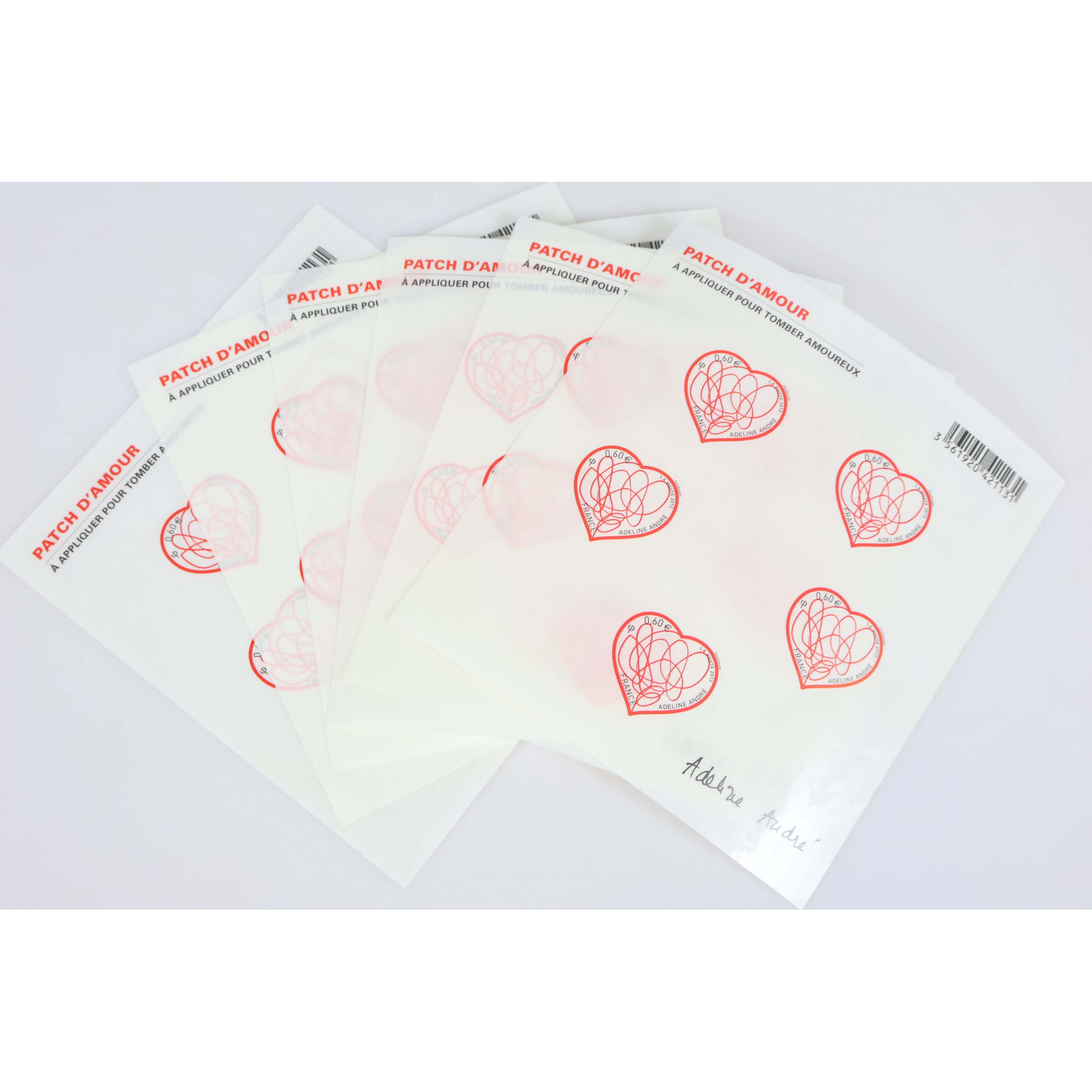 LOT 30 BLOCS N° F648A PATCH D'AMOUR TIMBRES NEUFS AUTOADHÉSIFS 0.60€ FACIALE 90€