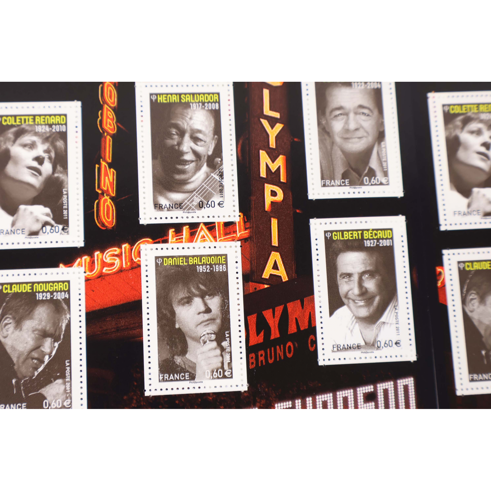 LOT 20 BLOCS N° F4605 ARTISTES DE LA CHANSON TIMBRES NEUFS** 0.60€ FACIALE 72€