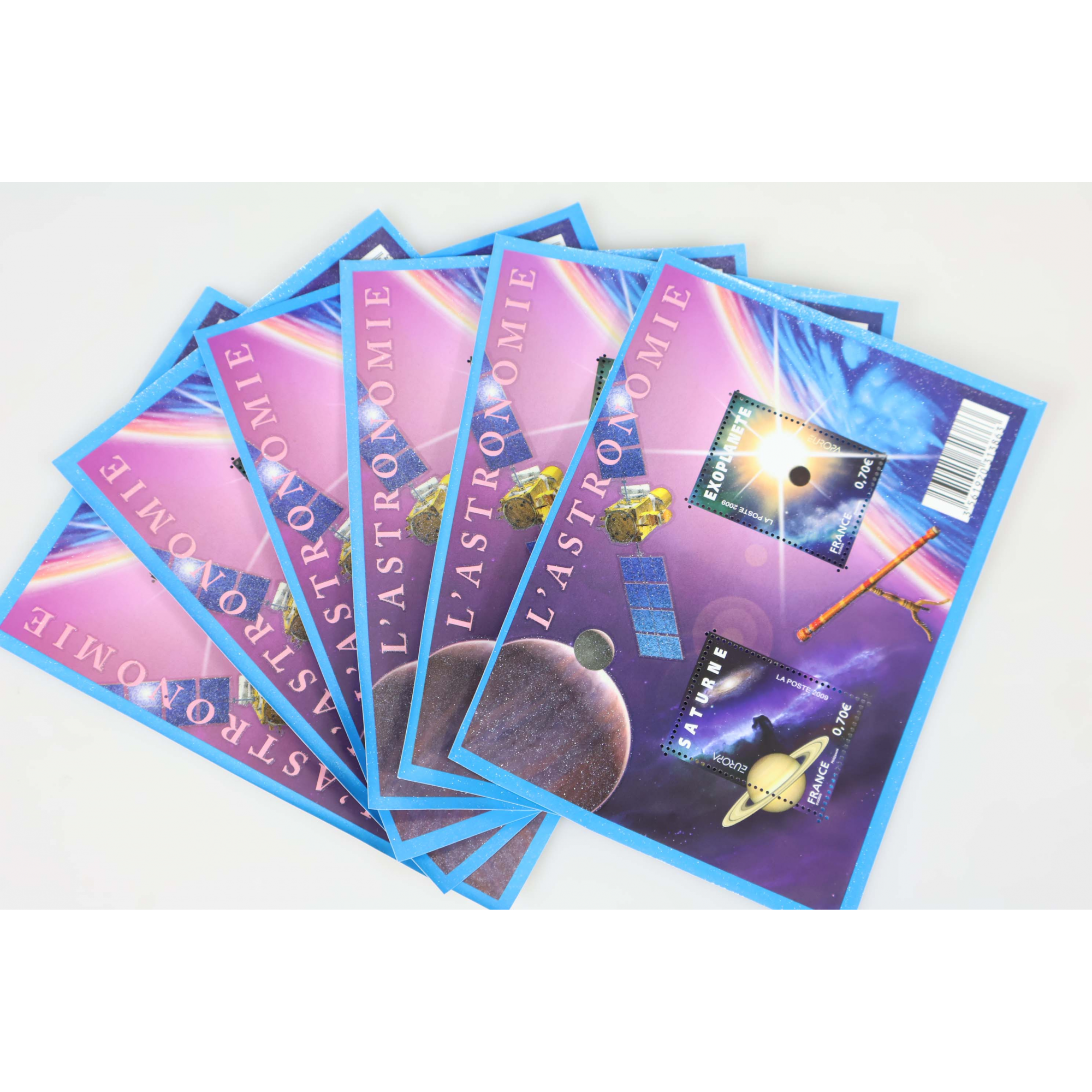 LOT 50 BLOCS N° F4353 L'ASTRONOMIE, TIMBRES NEUFS** 0.70€ x 2 VALEUR FACIALE 70€