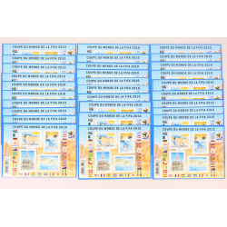 LOT 30 BLOCS N° F4481 COUPE DU MONDE FIFA, TIMBRES NEUFS** 0.85€x 4 FACIALE 102€