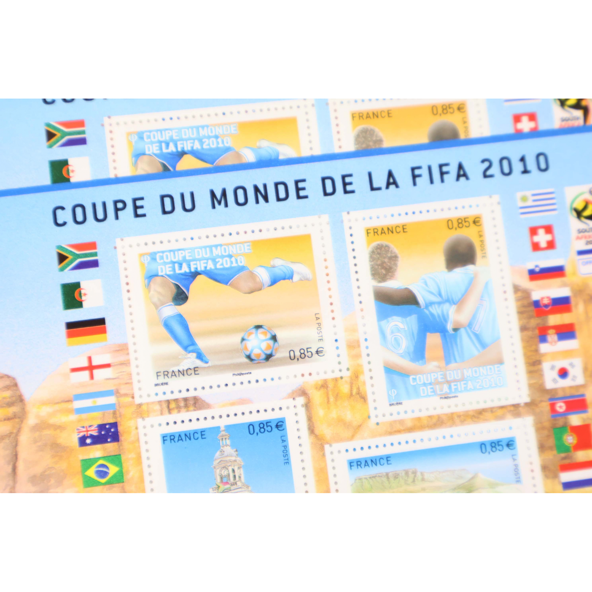 LOT 30 BLOCS N° F4481 COUPE DU MONDE FIFA, TIMBRES NEUFS** 0.85€x 4 FACIALE 102€