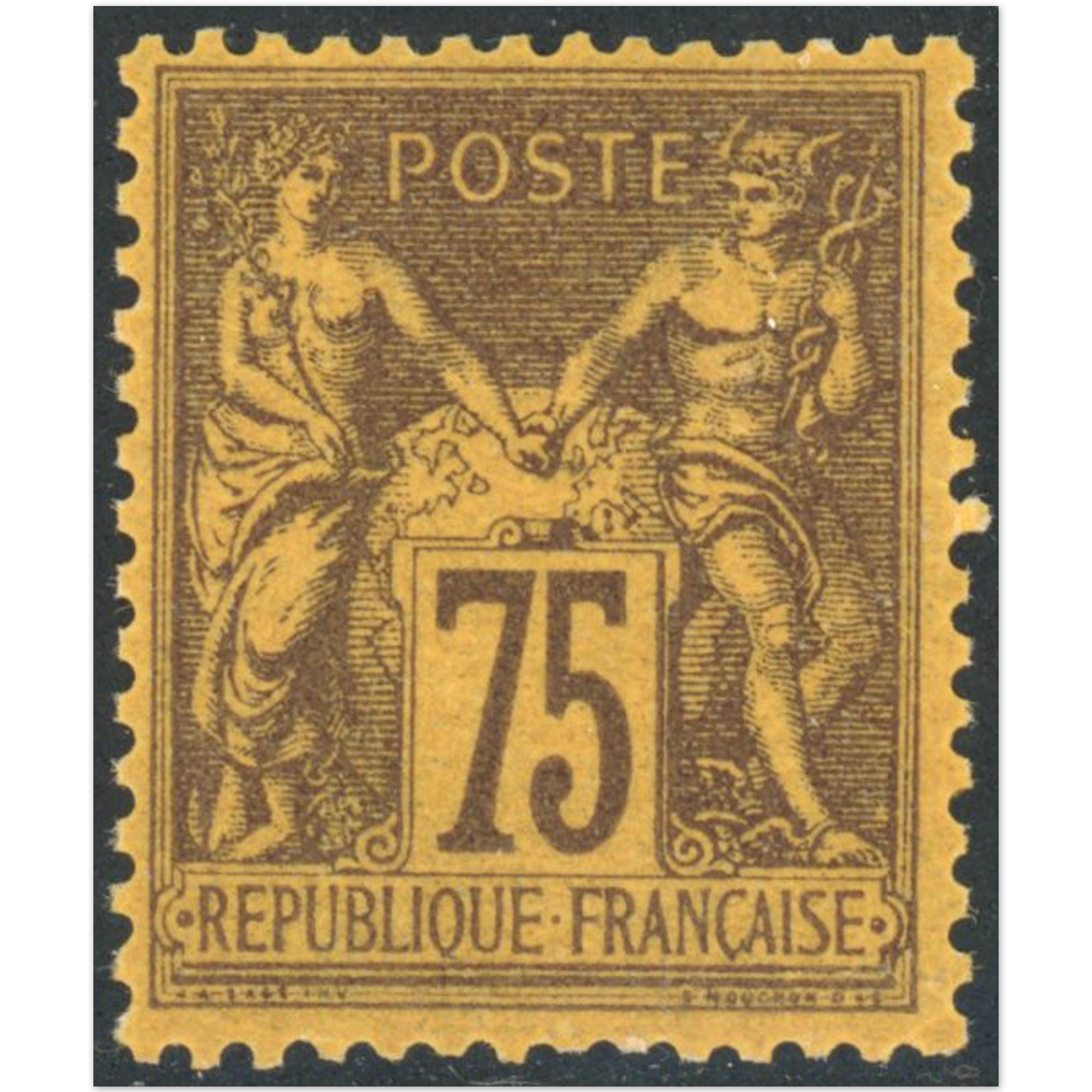 TIMBRE CLASSIQUE N°99 TYPE SAGE TIMBRE NEUF SIGNÉ JF BRUN RARE ANNÉE 1890