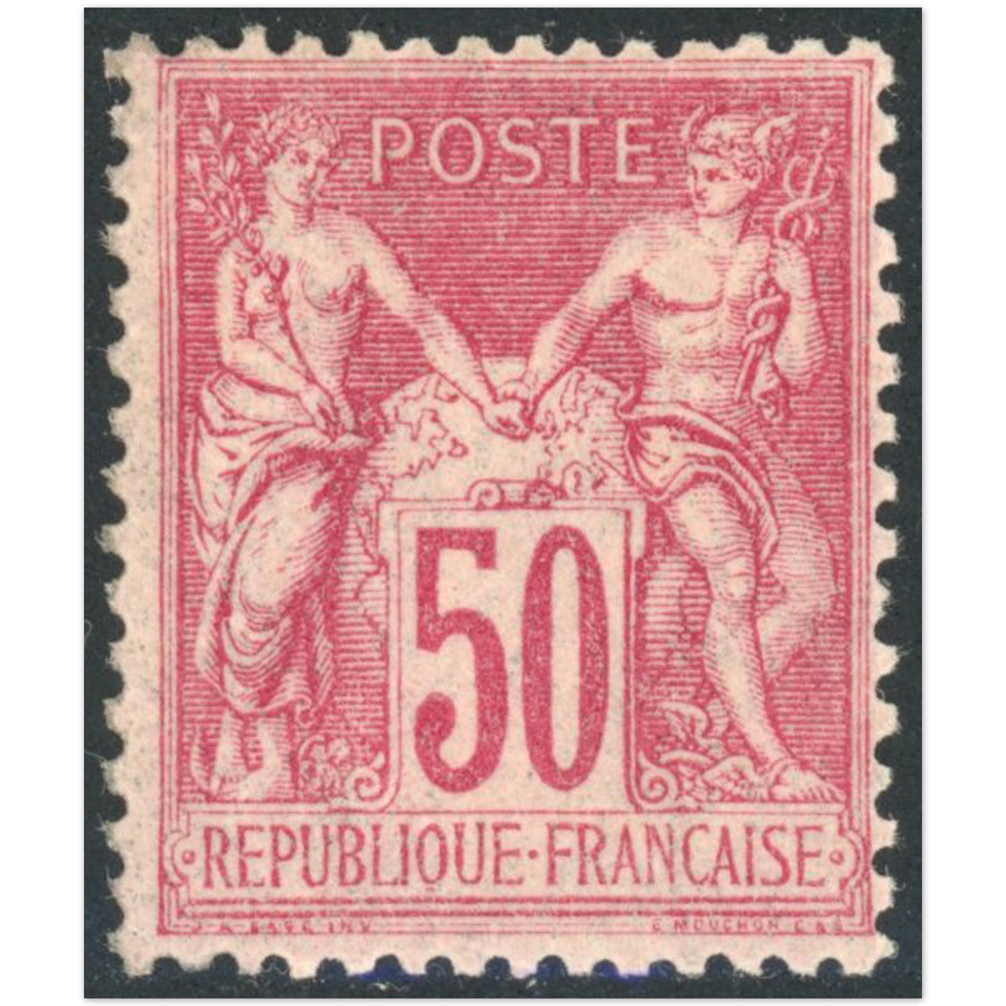 TIMBRE CLASSIQUE N°104 TYPE SAGE TIMBRE NEUF** SIGNÉ JF BRUN RARE ANNÉE 1900