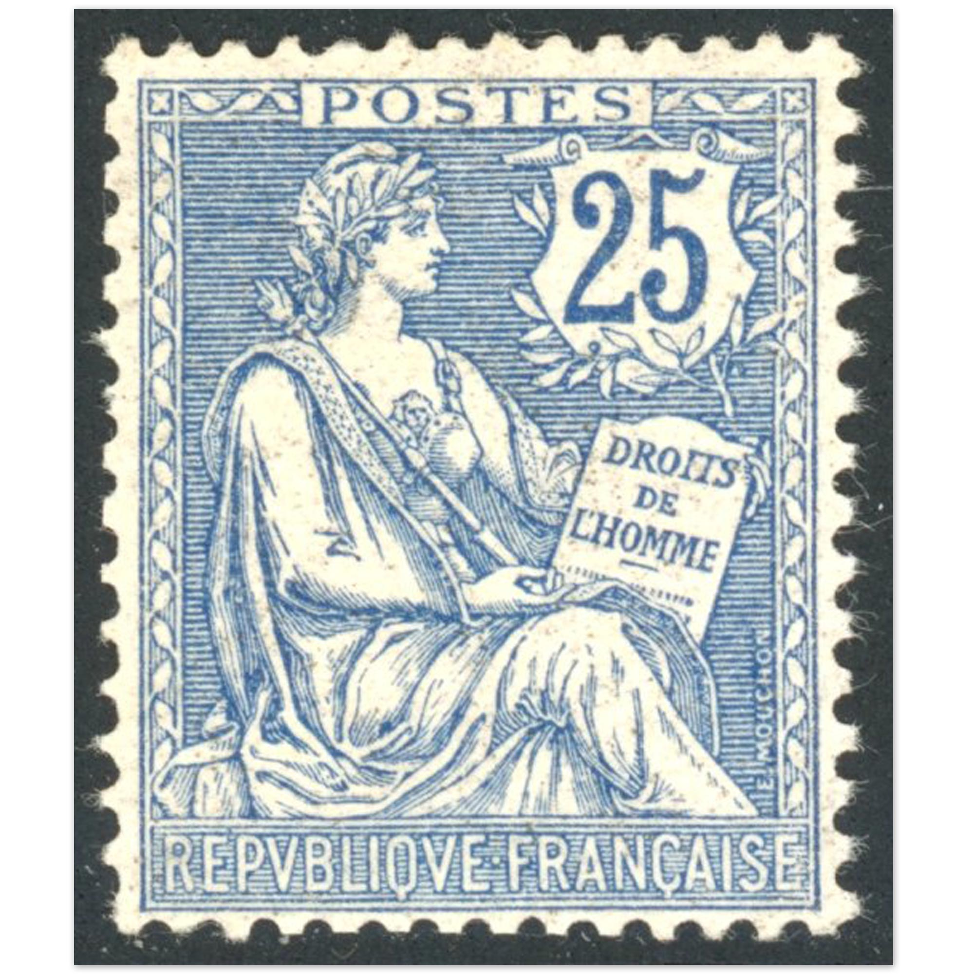 TIMBRE MOUCHON N°127 TIMBRE NEUF DE FRANCE SIGNÉ JF BRUN ANNÉE 1902 COTE 535€