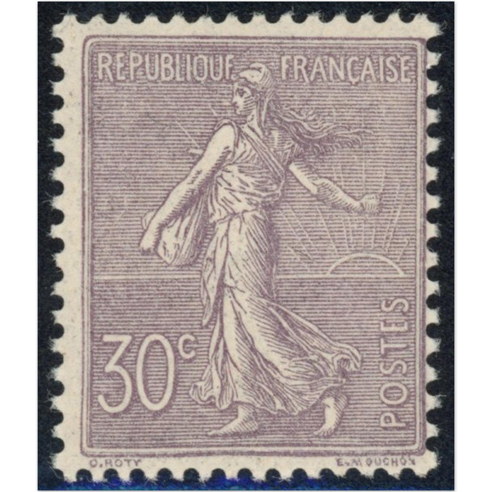 SEMEUSE LIGNÉE N°133 TIMBRE NEUF** DE FRANCE SIGNÉ JF BRUN ANNÉE 1903 COTE 580€