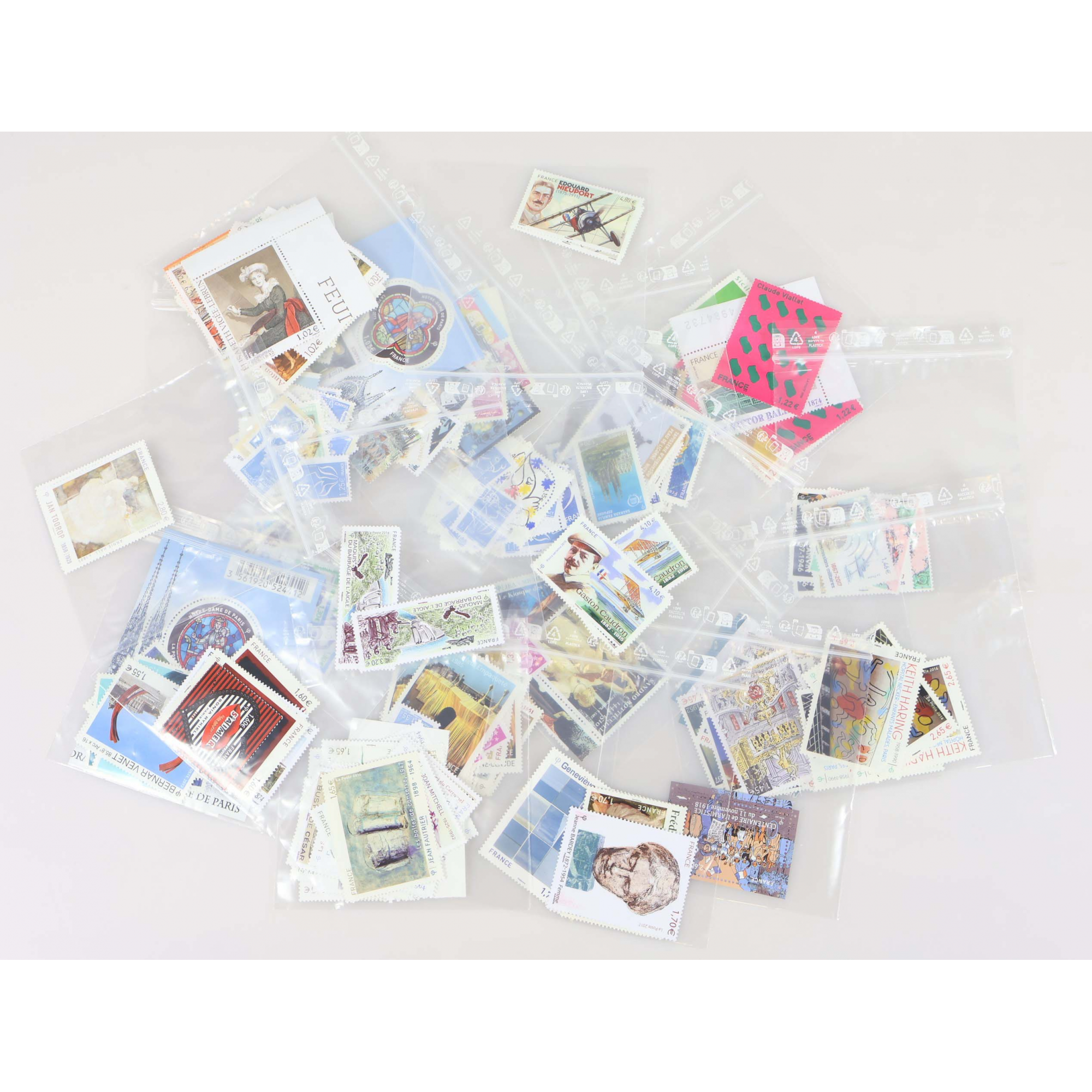 LOT DE HAUTES VALEURS DE FRANCE EN EUROS ENTRE 1.02€ ET 4.8€ FACIALE TOTALE 412€