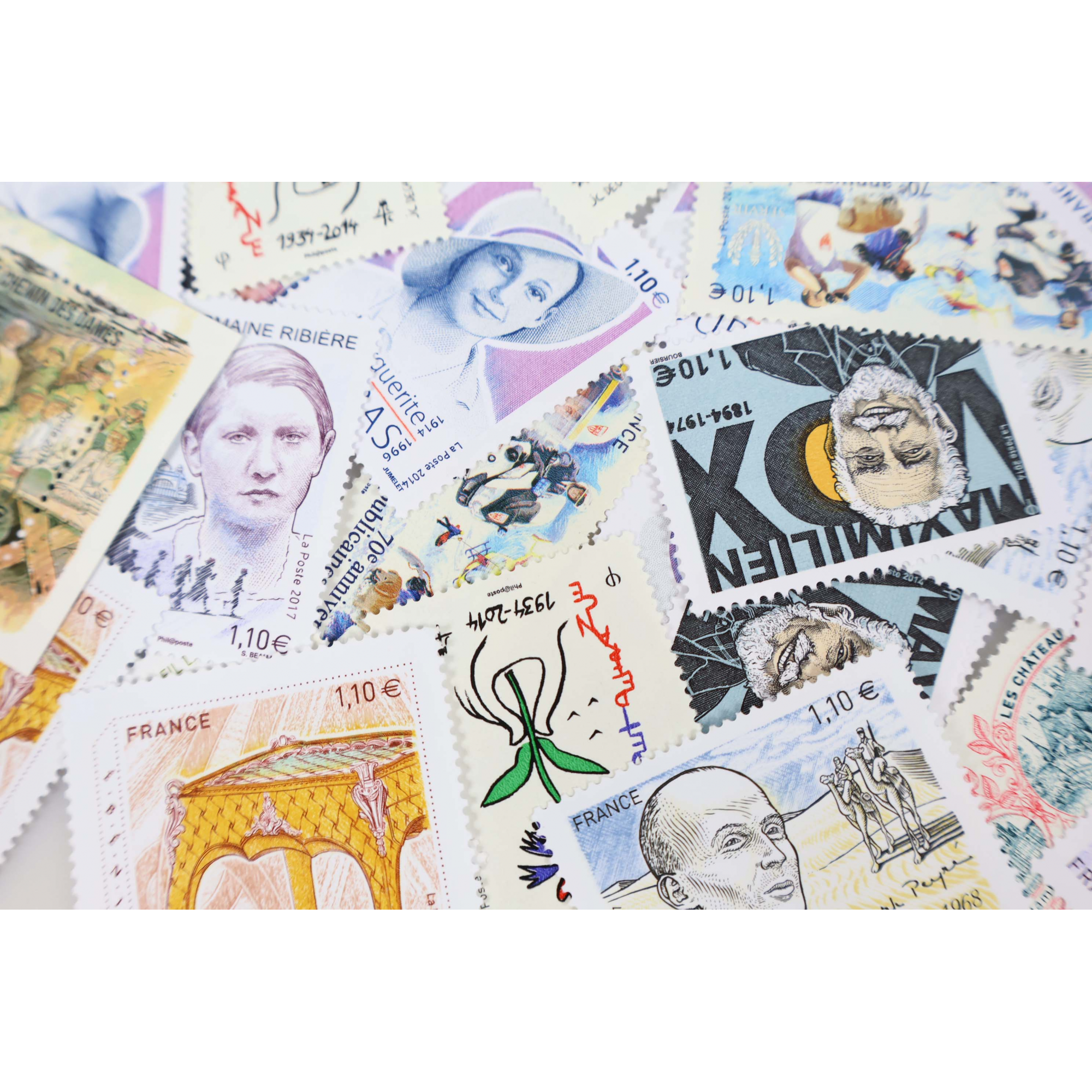 LOT DE HAUTES VALEURS DE FRANCE EN EUROS ENTRE 1.02€ ET 4.8€ FACIALE TOTALE 412€