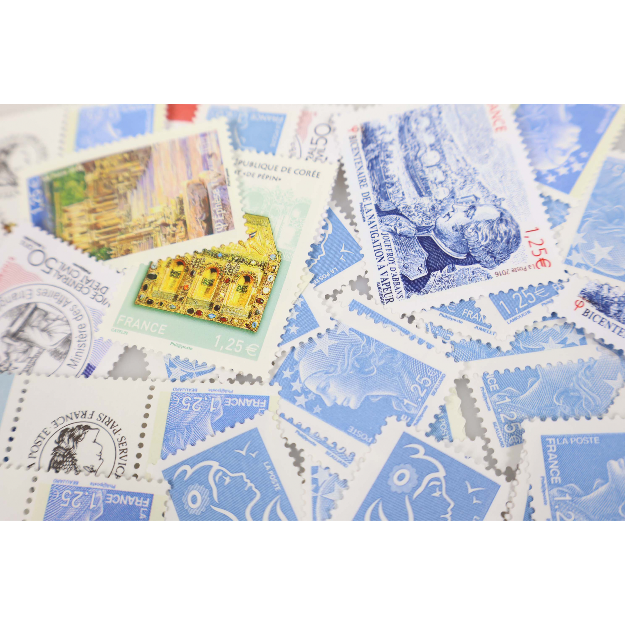 LOT DE HAUTES VALEURS DE FRANCE EN EUROS ENTRE 1.02€ ET 4.8€ FACIALE TOTALE 412€