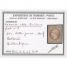 TIMBRE NAPOLÉON NEUF N°9 RESTAURÉ CERTIFICAT SCHELLER COTE 48500€ ANNÉE 1852