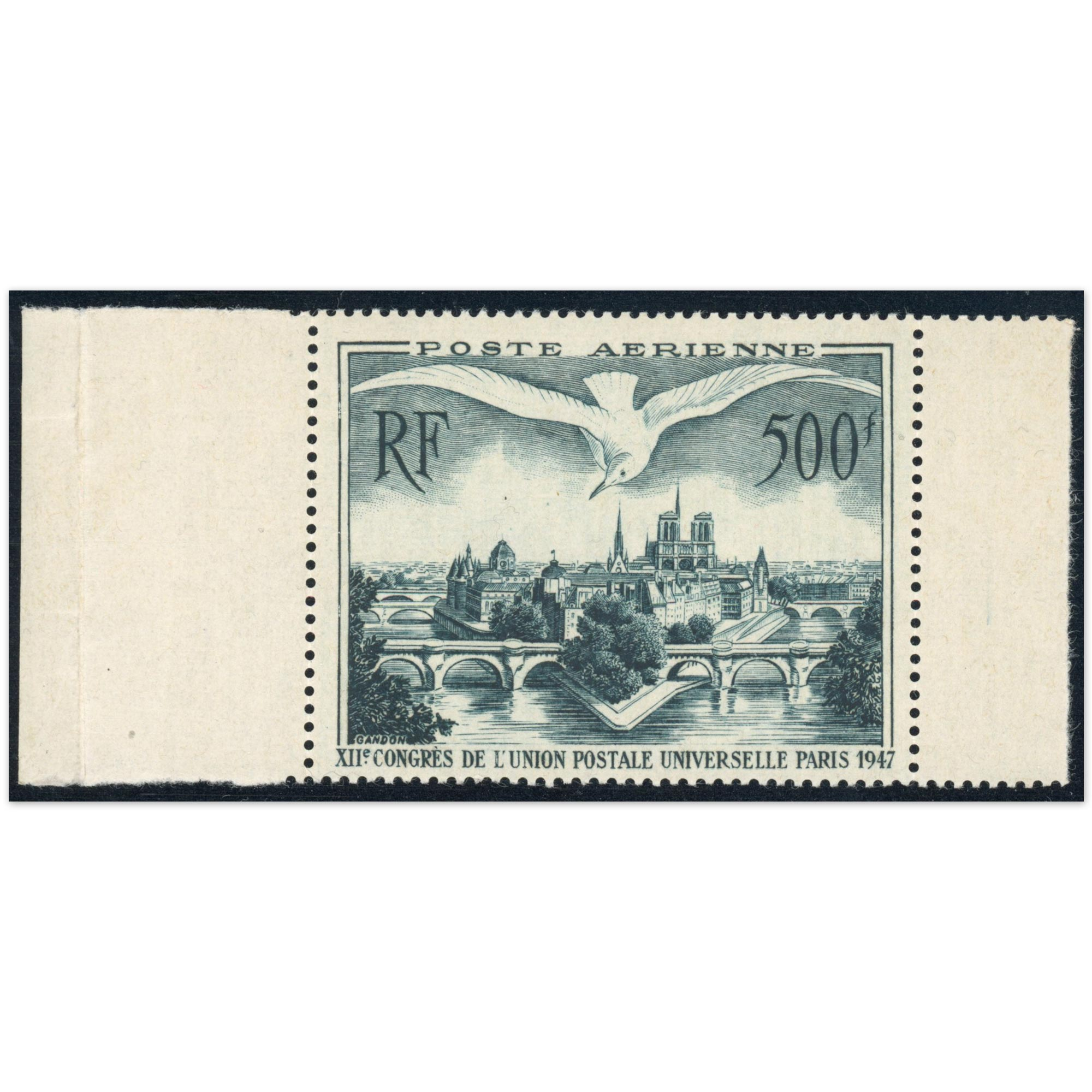 POSTE AÉRIENNE N°20 TIMBRE DE FRANCE NEUF** AVEC BORD DE FEUILLE ANNÉE 1947