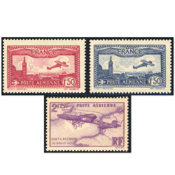 POSTE AÉRIENNE N°5-6-7 TIMBRES DE FRANCE NEUFS ANNÉES 1930 À 1934 BELLE QUALITÉ