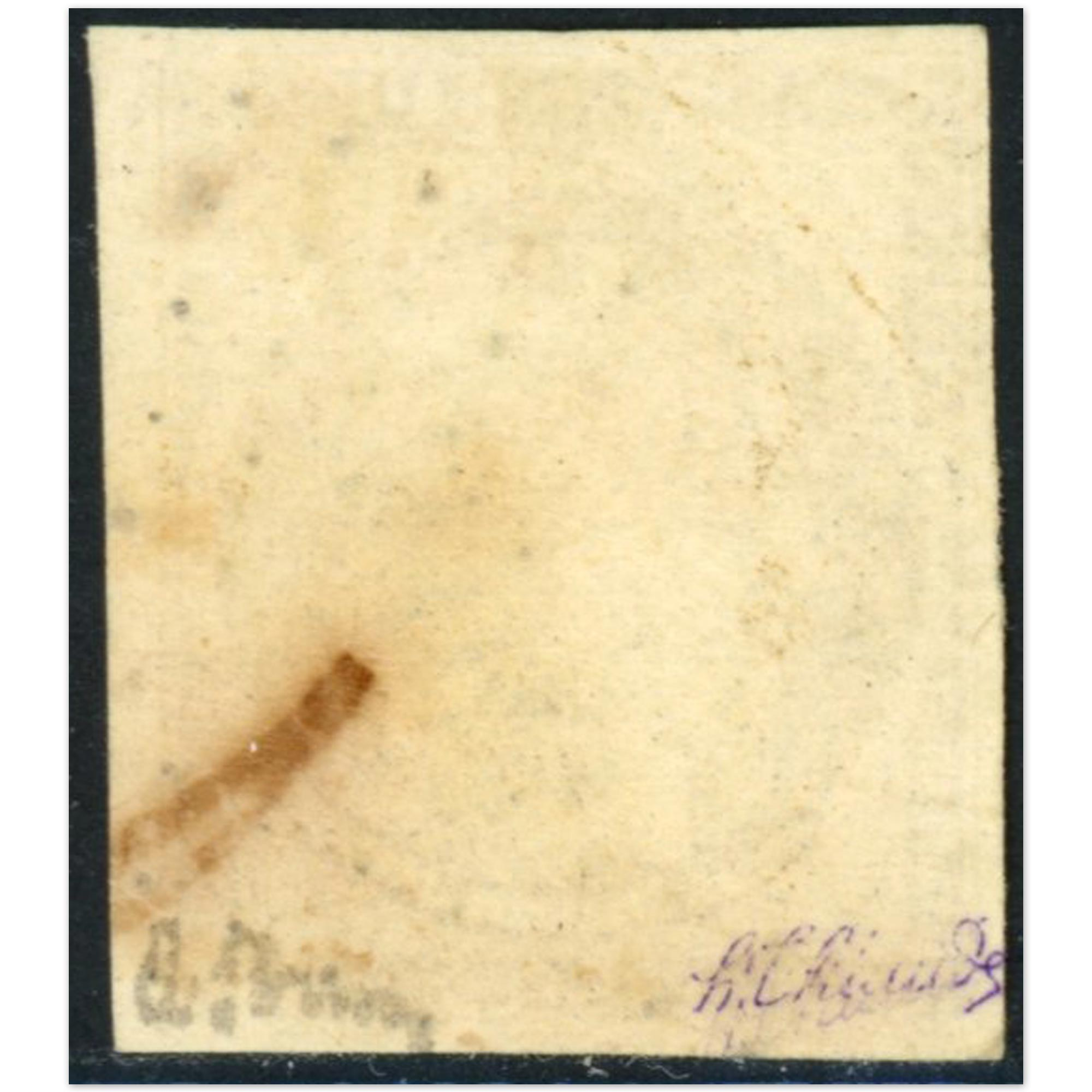 TIMBRE CLASSIQUE CÉRÈS N°1 OBLITÉRÉ SIGNÉ BRUN COTE 365€ ANNÉE 1850