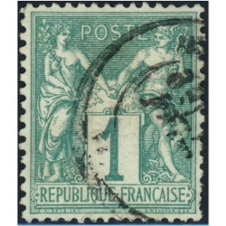 TIMBRE CLASSIQUE TYPE SAGE N°61 OBLITÉRÉ ANNÉE 1876 COTE 125€ BELLE QUALITÉ
