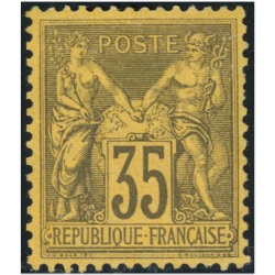 TIMBRE CLASSIQUE TYPE SAGE N°93 NEUF* COTE 800€ SIGNÉ BRUN SUPERBE CENTRAGE