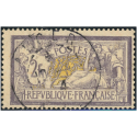 MERSON N°122 2f VIOLET ET JAUNE TIMBRE DE FRANCE OBLITÉRÉ ANNÉE 1900 COTE 90€