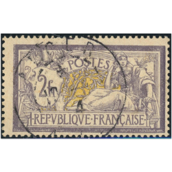 MERSON N°122 2f VIOLET ET JAUNE TIMBRE DE FRANCE OBLITÉRÉ ANNÉE 1900 COTE 90€