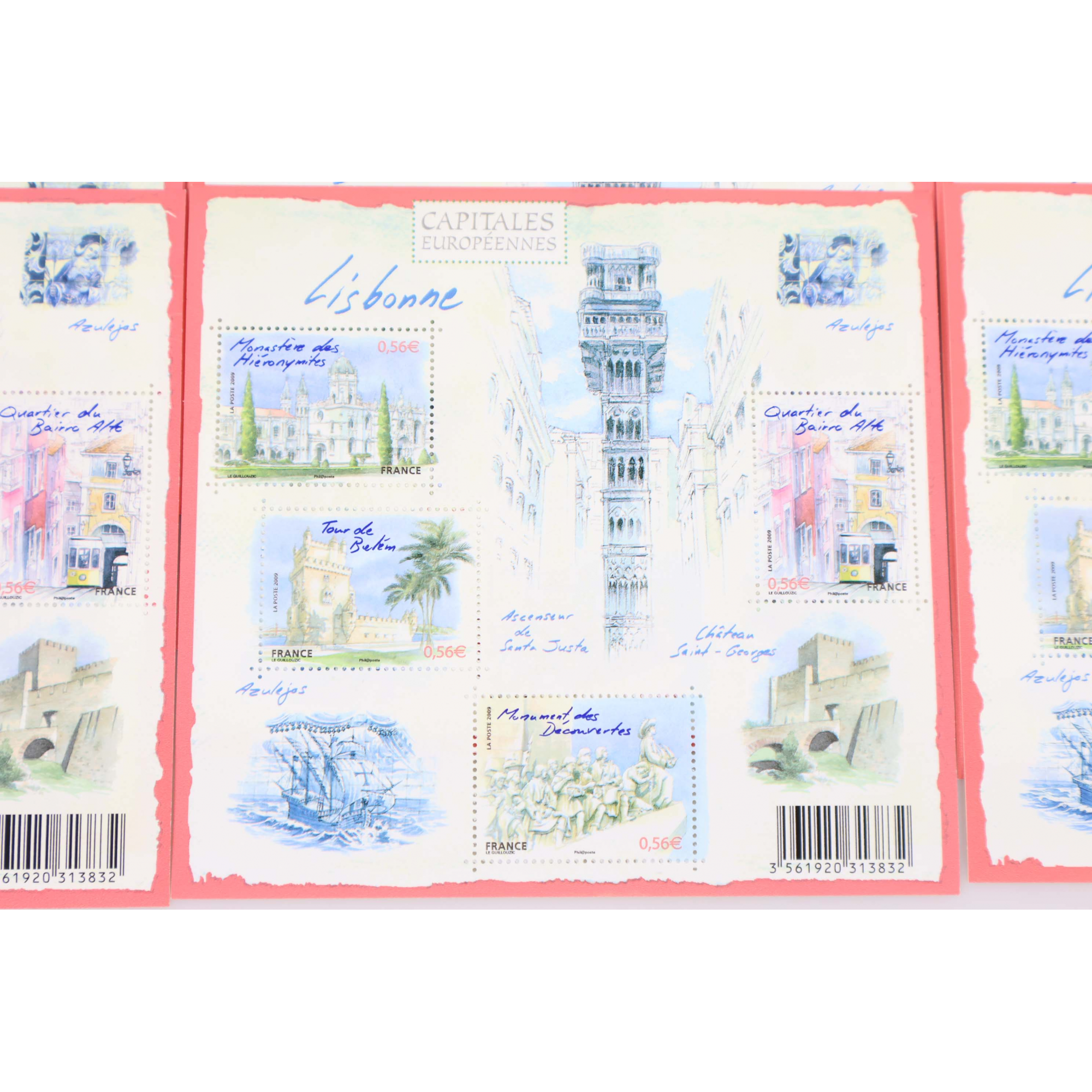LOT 35 BLOCS N° F4402 CAPITALES - LISBONNE, TIMBRES NEUFS** 0.56€ FACIALE 78.40€
