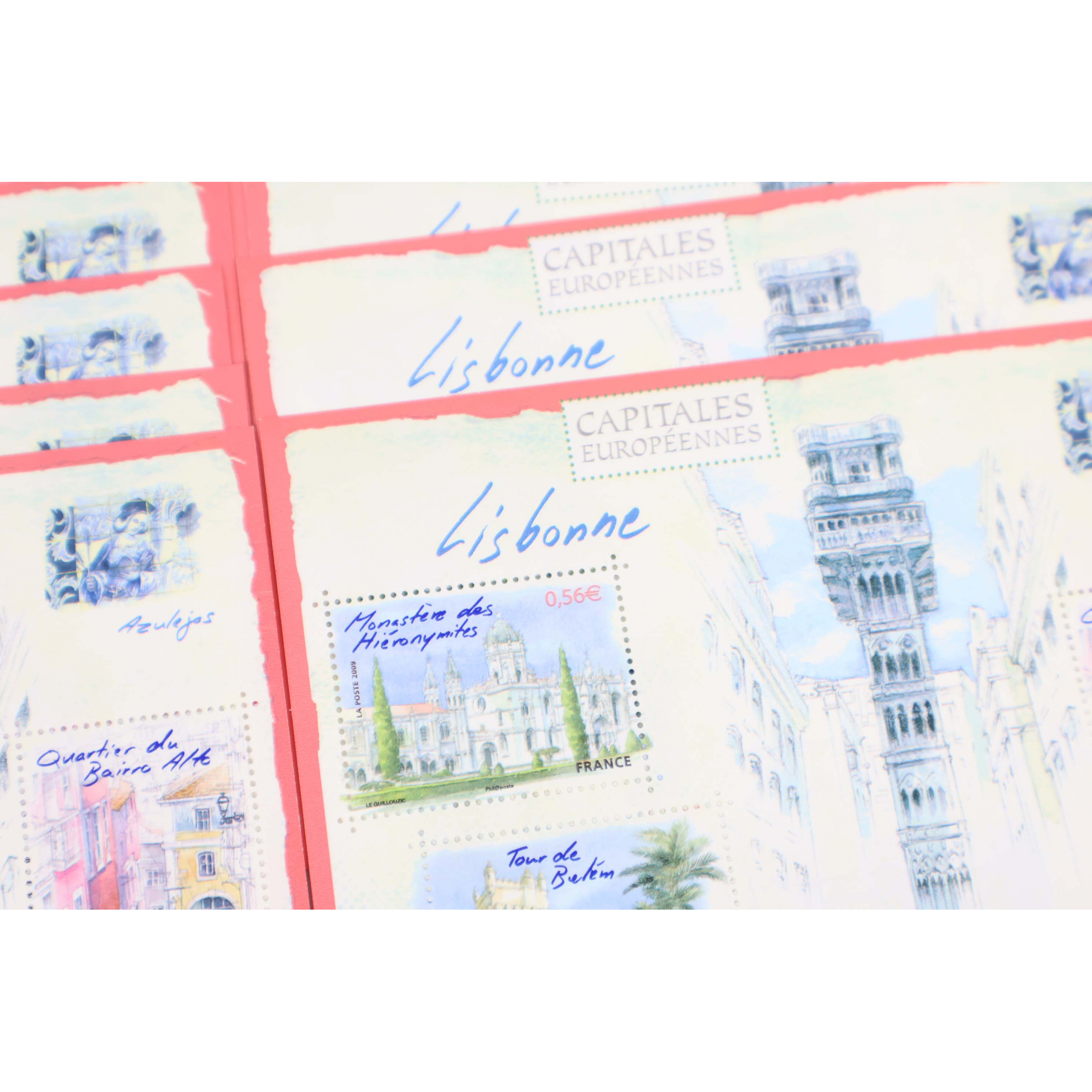 LOT 35 BLOCS N° F4402 CAPITALES - LISBONNE, TIMBRES NEUFS** 0.56€ FACIALE 78.40€