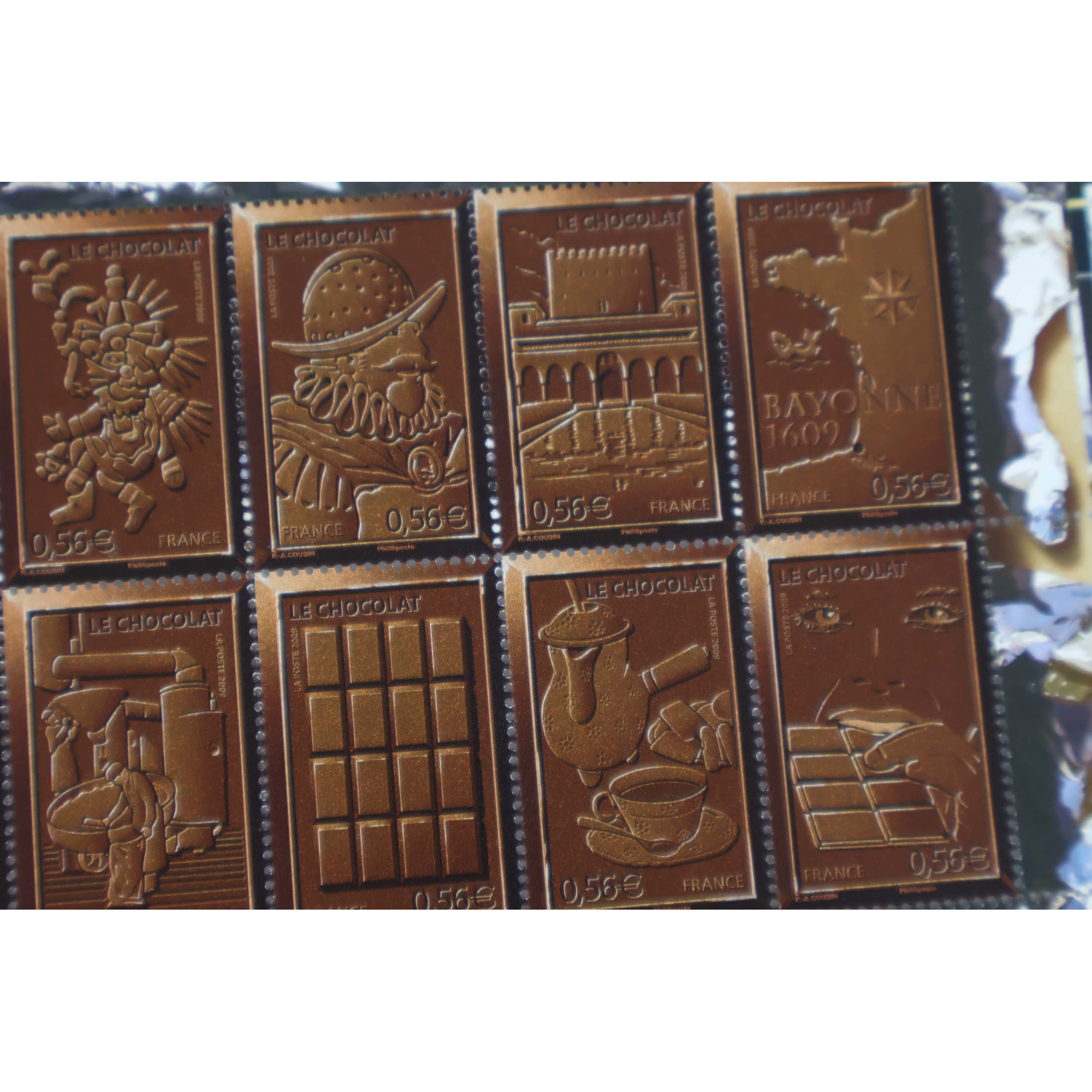 LOT 15 BLOCS N° F4357 LE CHOCOLAT, TIMBRES NEUFS** 0.56€ x 10 VALEUR FACIALE 84€