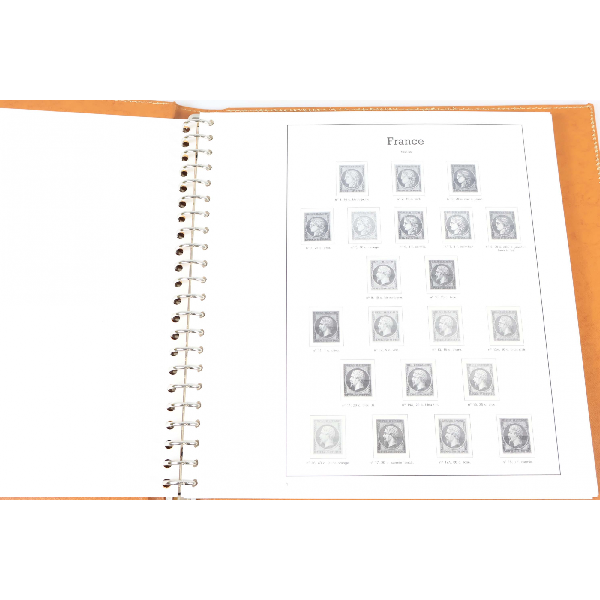 CLASSEUR HAUT DE GAMME YT POUR LA FRANCE DE 1849 À 1944 AVEC QQUES TIMBRES