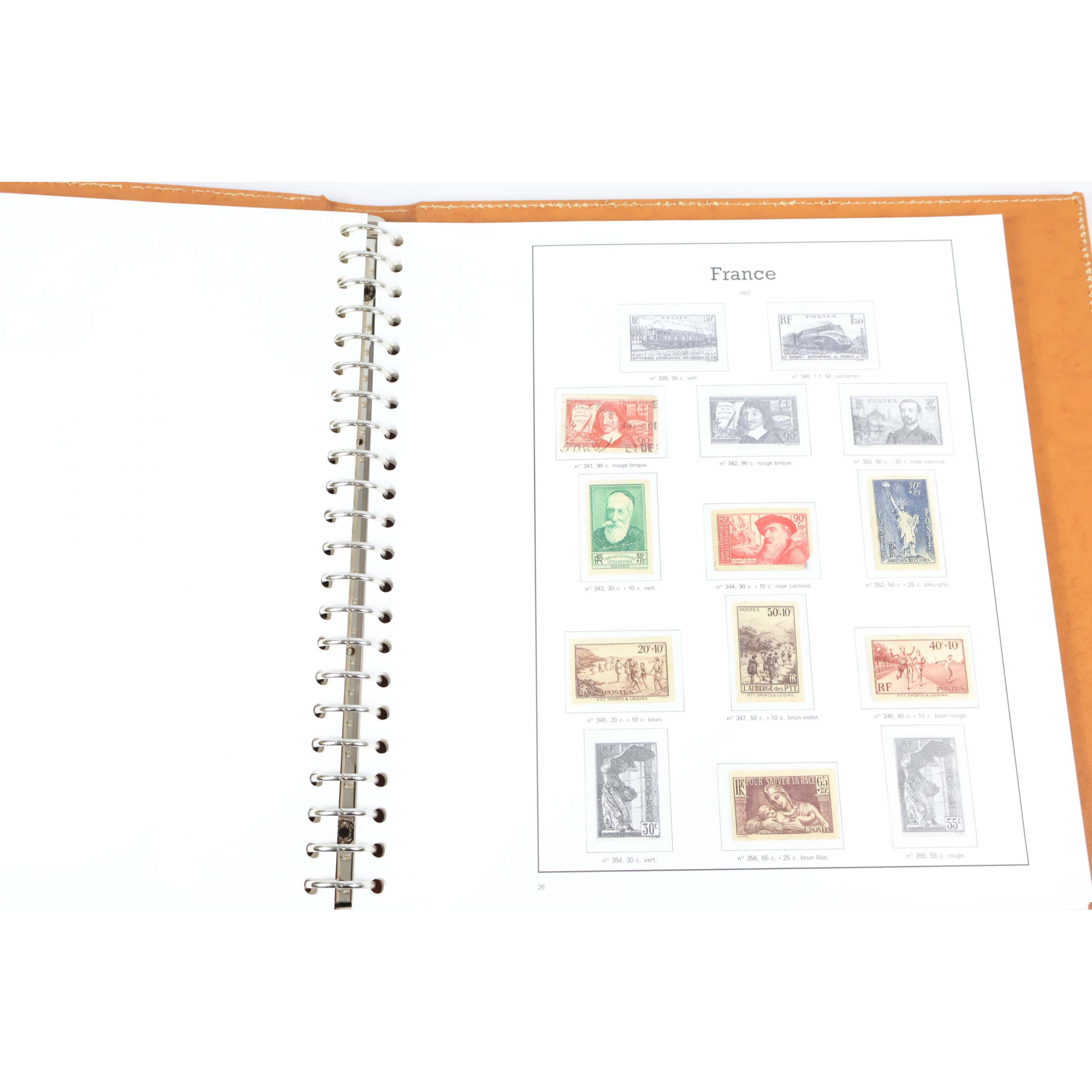 CLASSEUR HAUT DE GAMME YT POUR LA FRANCE DE 1849 À 1944 AVEC QQUES TIMBRES