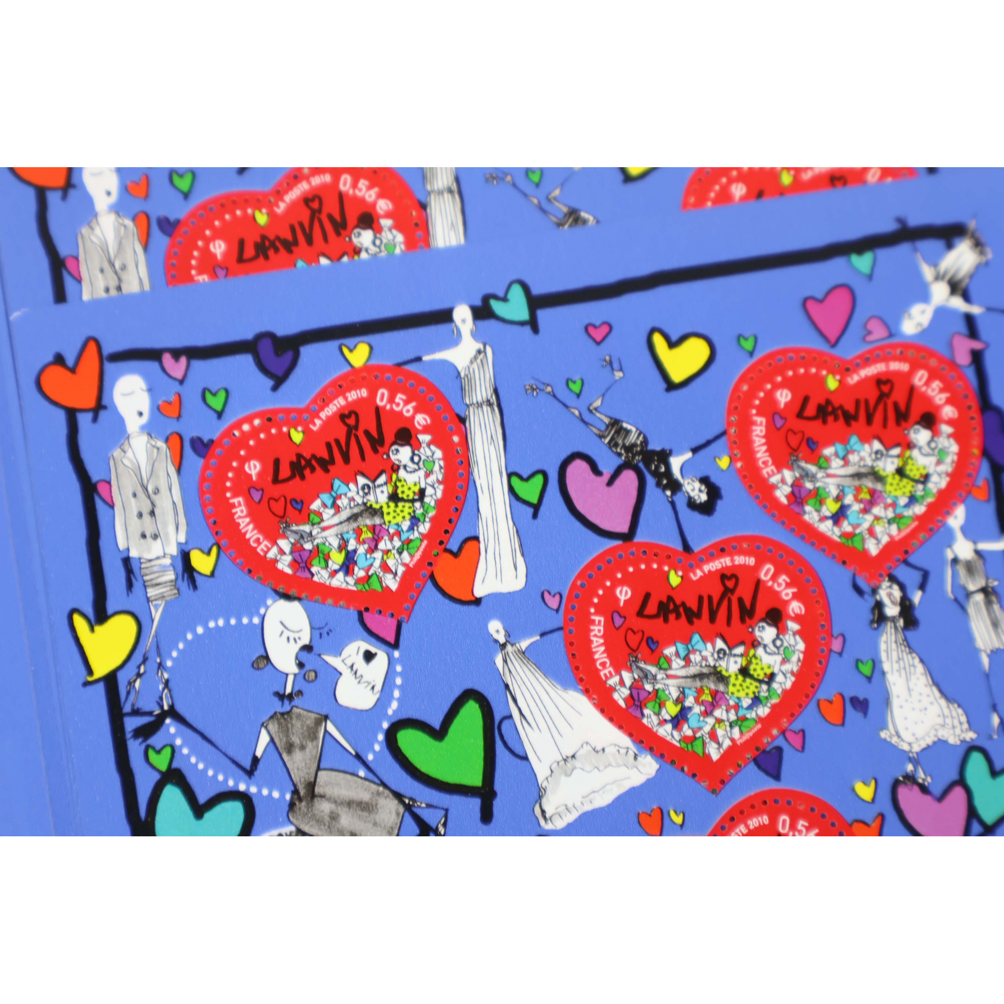 LOT 30 BLOCS N° 129 COEURS DE LANVIN, TIMBRES NEUFS** 0.56€ x 5 FACIALE 84€