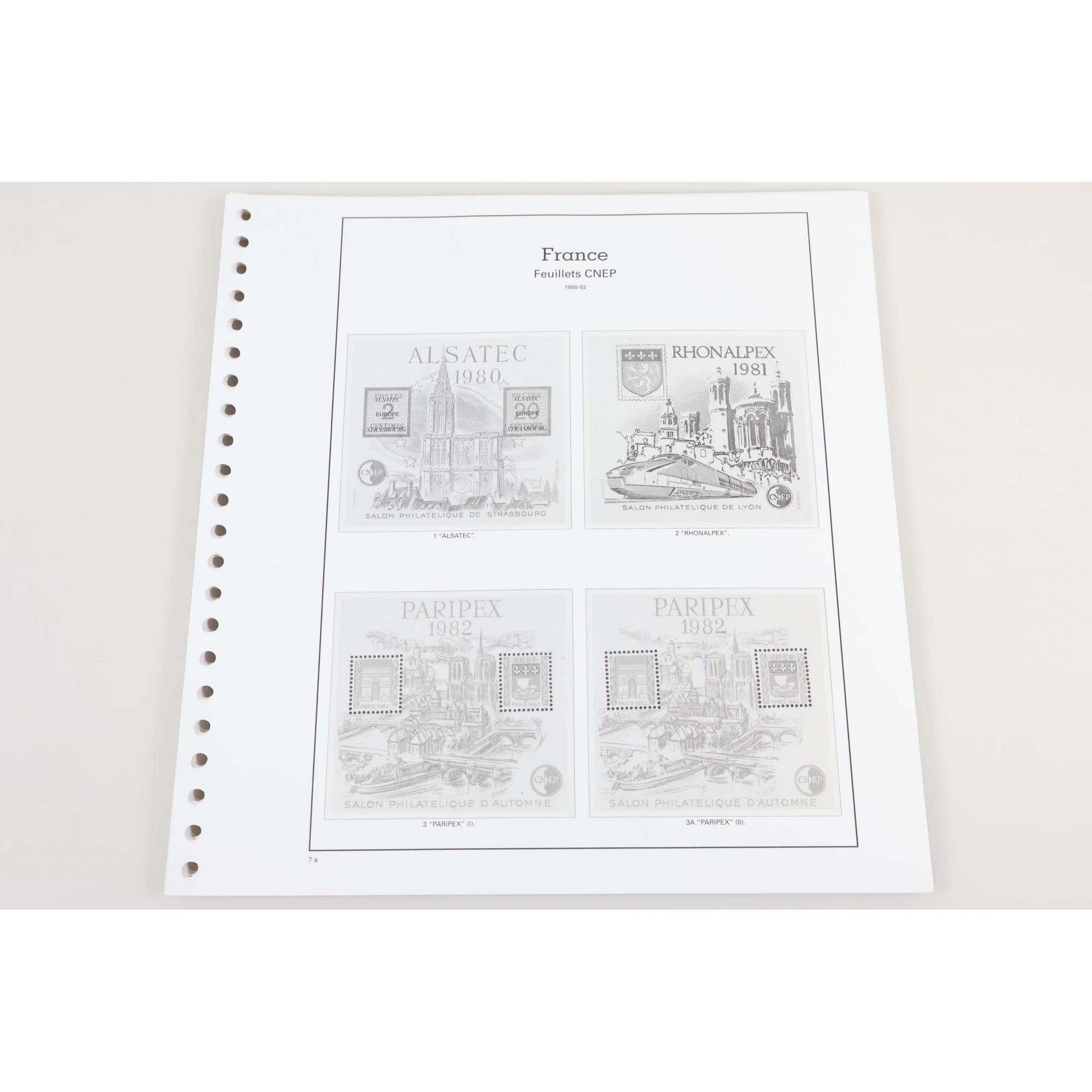 FEUILLES YT COMPLEMENTAIRES POUR BLOCS CNEP DE FRANCE PAGES 7a A 7v COMPLET