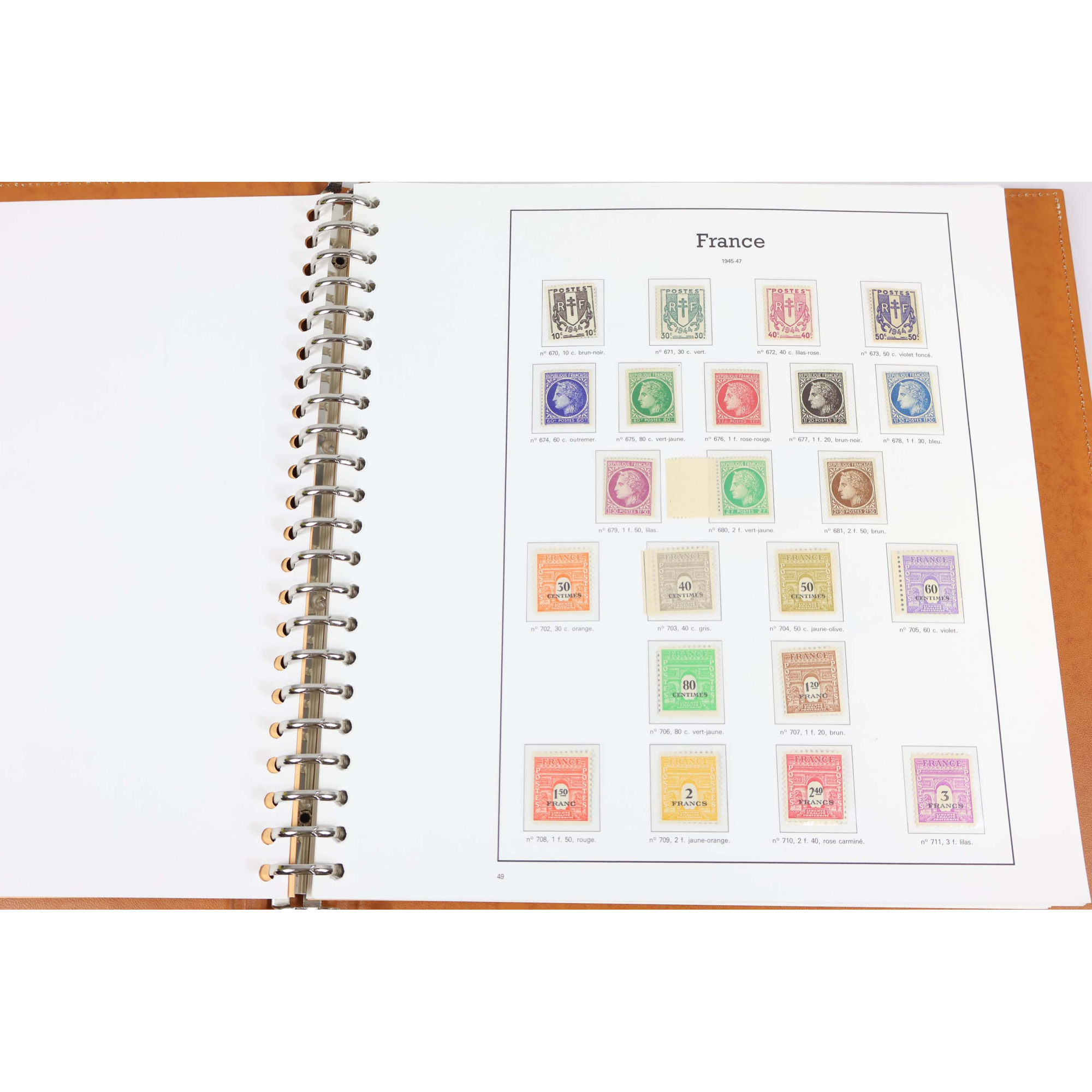 COLLECTION DE FRANCE DE 1945 A 1961 TIMBRES NEUFS BELLE COTE CLASSEUR YT