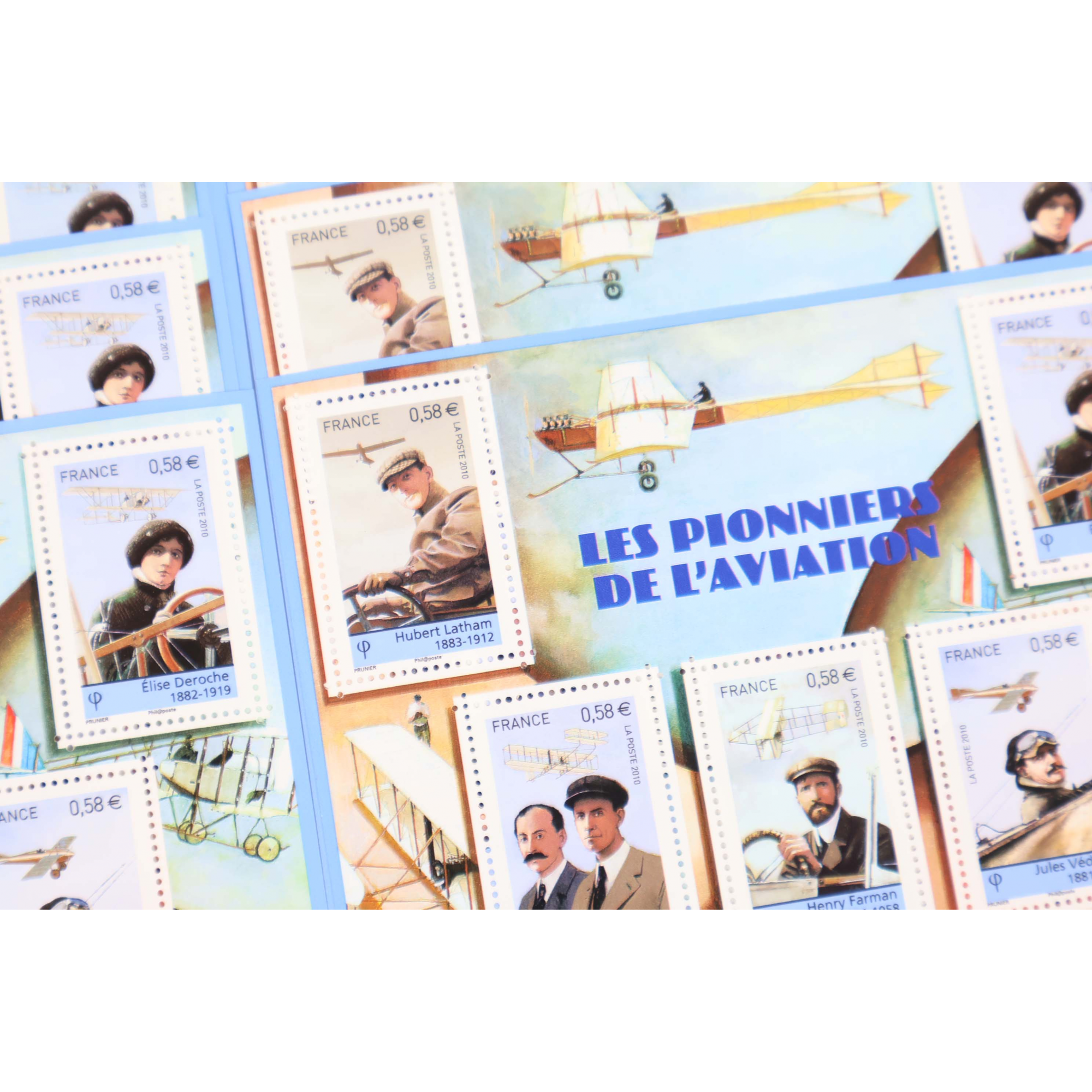 LOT 30 BLOCS N° F4504 PIONNIERS AVIATION, TIMBRES NEUFS** 0.58€ FACIALE 104.40€