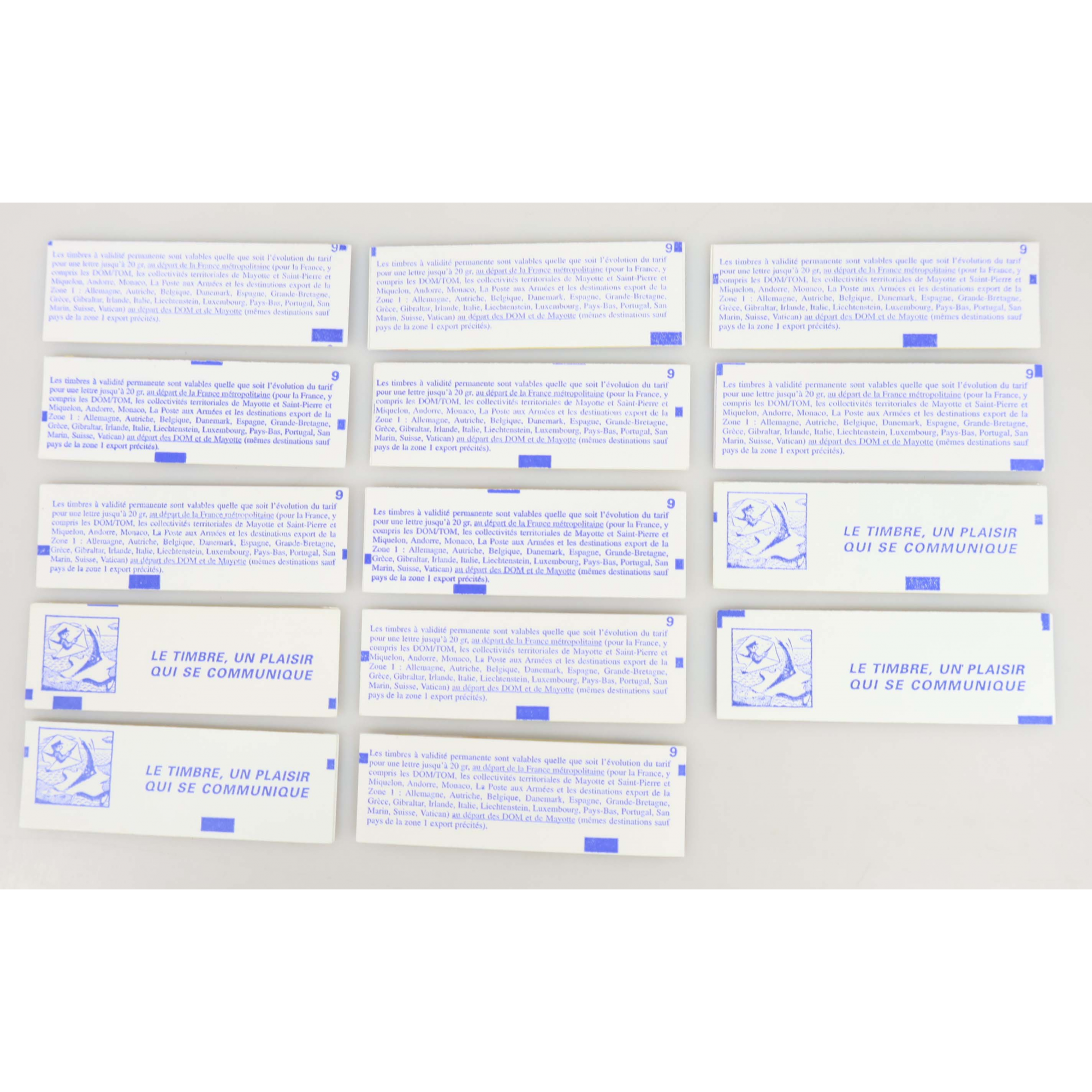 14 CARNETS FERMÉS DE FRANCE NEUFS AVEC 84 VALIDITÉS PERMANENTES, FAC + DE 124€