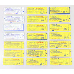 21 CARNETS FERMÉS DE FRANCE NEUFS AVEC 147 VALIDITÉS PERMANENTES, FAC + DE 212€