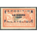 SURCHARGÉ LE HAVRE N°257A TIMBRE NEUF* EXPOSITION PHILATÉLIQUE DU HAVRE 1929