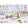 LOT DE TIMBRES-POSTE EN EUROS NEUFS** EN QUANTITÉ ANNÉES 2014-15 FACIALE 333€