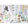 LOT DE TIMBRES-POSTE EN EUROS NEUFS** EN QUANTITÉ ANNÉES 2018-19 FACIALE 394€