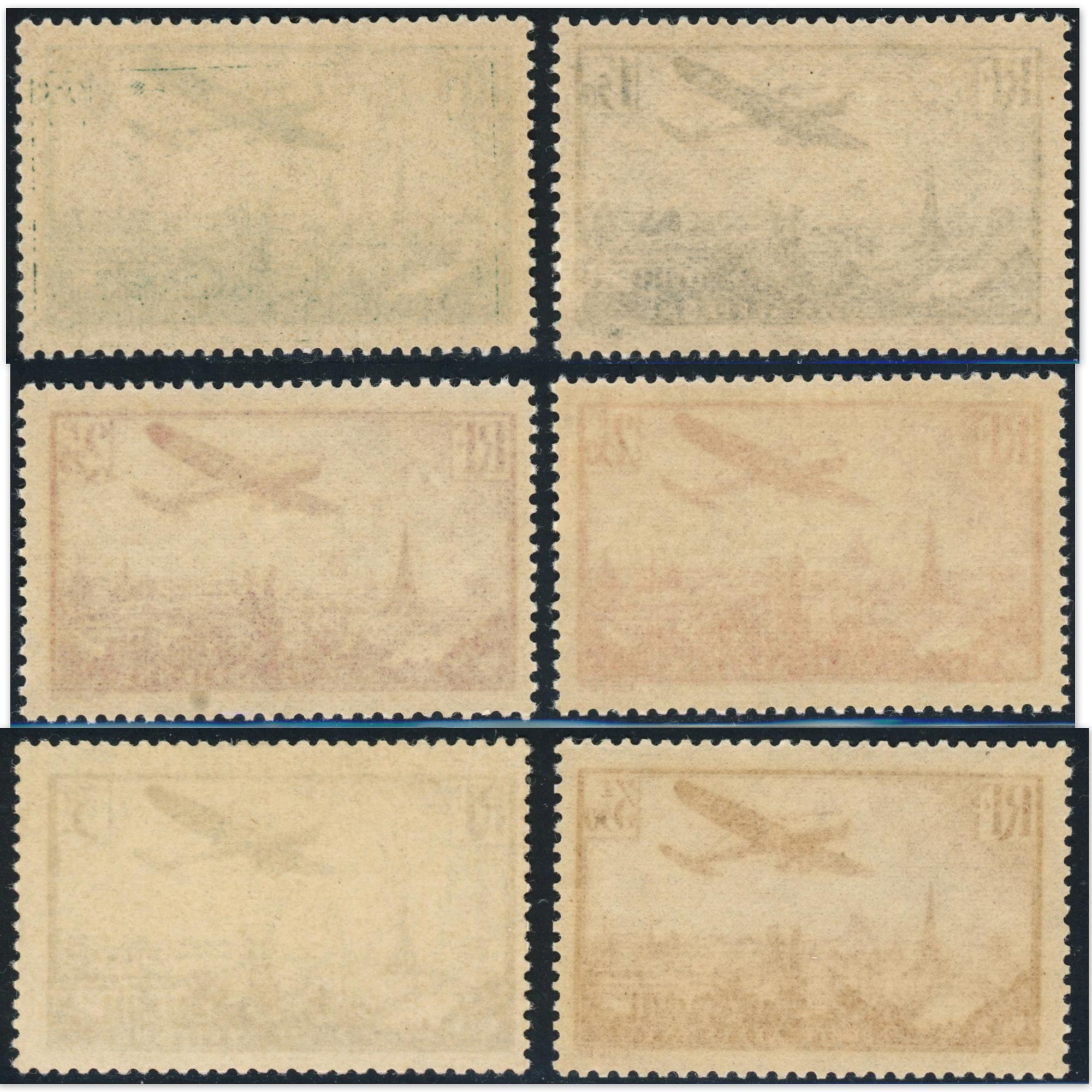 POSTE AÉRIENNE N°8 A 13 SÉRIE COMPLÈTE TIMBRES DE FRANCE NEUF** ANNÉE 1936