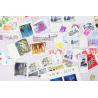 IMPORTANT LOT DE TIMBRES D'AUTOADHÉSIFS EN EUROS FACIALE 126€ BELLE COTE