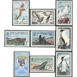 TAAF N°12 À 17 SÉRIE COMPLÈTE DE 9 TIMBRES NEUFS** QUALITÉ DES GOMMES SUPERBES