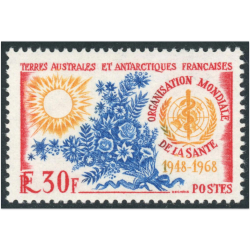TAAF N°26 ANNIVERSAIRE DE L'OMS TIMBRE NEUF** ANNÉE 1968 COTE 125€ QUALITÉ LUXE