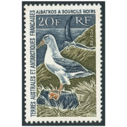 TAAF N°24 FAUNE ALBATROS À SOURCILS NOIRS TIMBRE NEUF** ANNÉE 1968 QUALITÉ LUXE