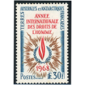 TAAF N°27 ANNÉE DES DROITS DE L\'HOMME TIMBRE NEUF** ANNÉE 1968 QUALITÉ LUXE