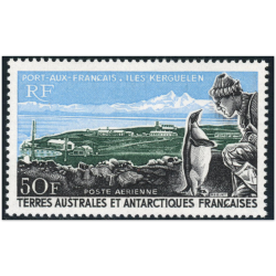 TAAF POSTE AÉRIENNE N°14 PORT-AUX-FRANCAIS KERGUELEN TIMBRE NEUF** ANNÉE 1968