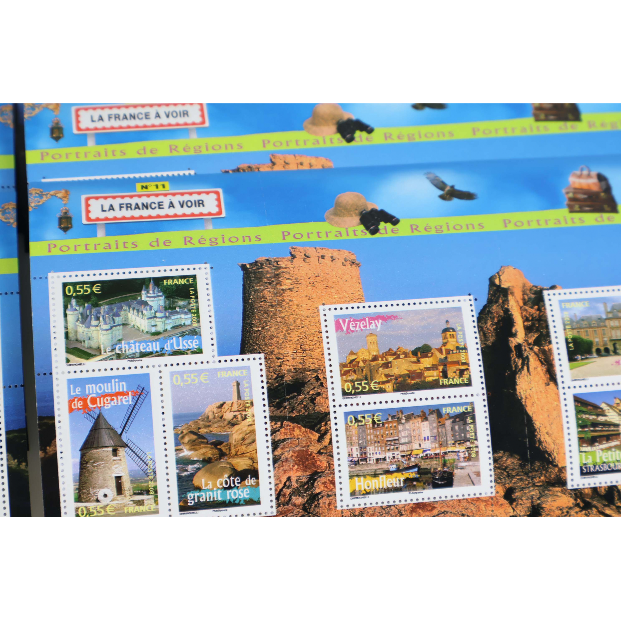 LOT 20 BLOCS N° 117 PORTRAITS DE RÉGIONS N°11 TIMBRES NEUFS** 0.55€ FACIALE 110€